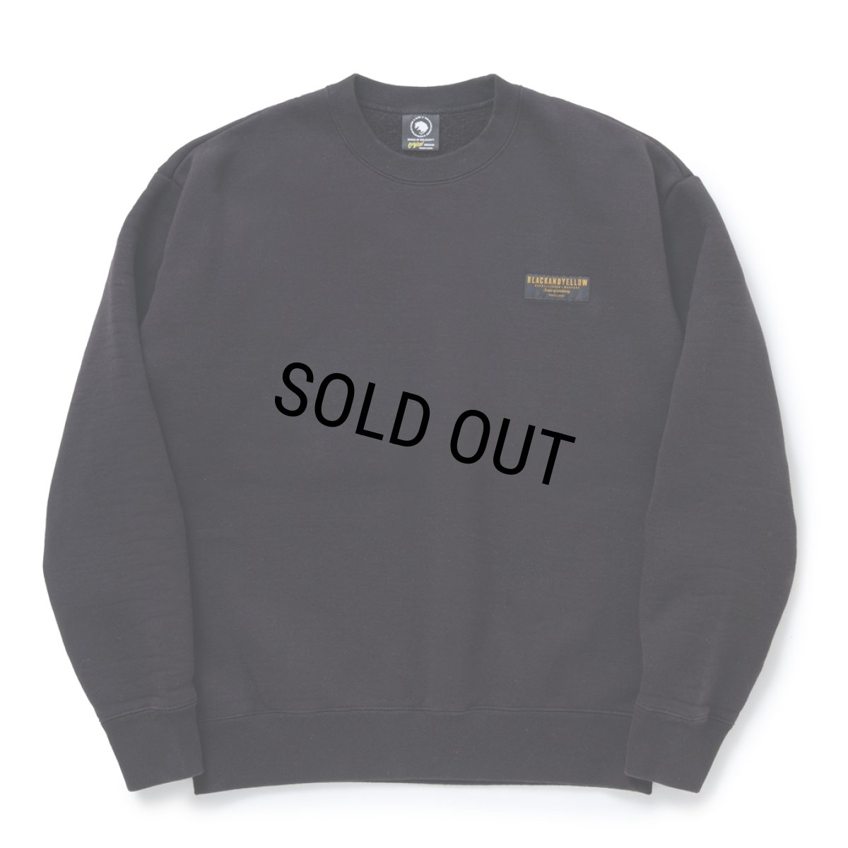 画像1: RATS/CREW NECK SWEAT BAR TAG（BLACK）［クルーネックスウェット-23秋冬］ (1)