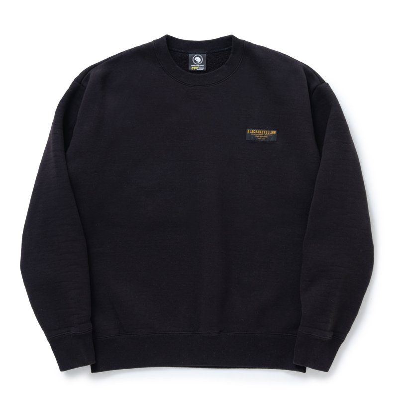 画像1: RATS/CREW NECK SWEAT BAR TAG（BLACK）［クルーネックスウェット-23秋冬］