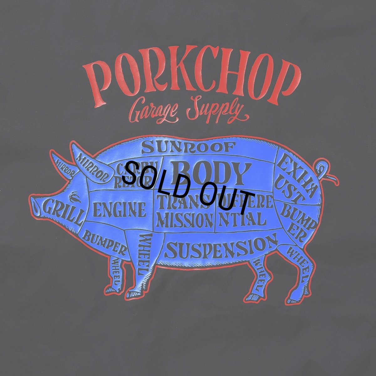 画像6: PORKCHOP/PORK BACK COACH JKT（RED/BLUE）［コーチJKT-23秋冬］ (6)