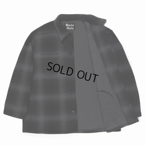 画像2: WACKO MARIA/CHECK FLEECE SHIRT JACKET（GRAY）［チェックフリースシャツJKT-23秋冬］