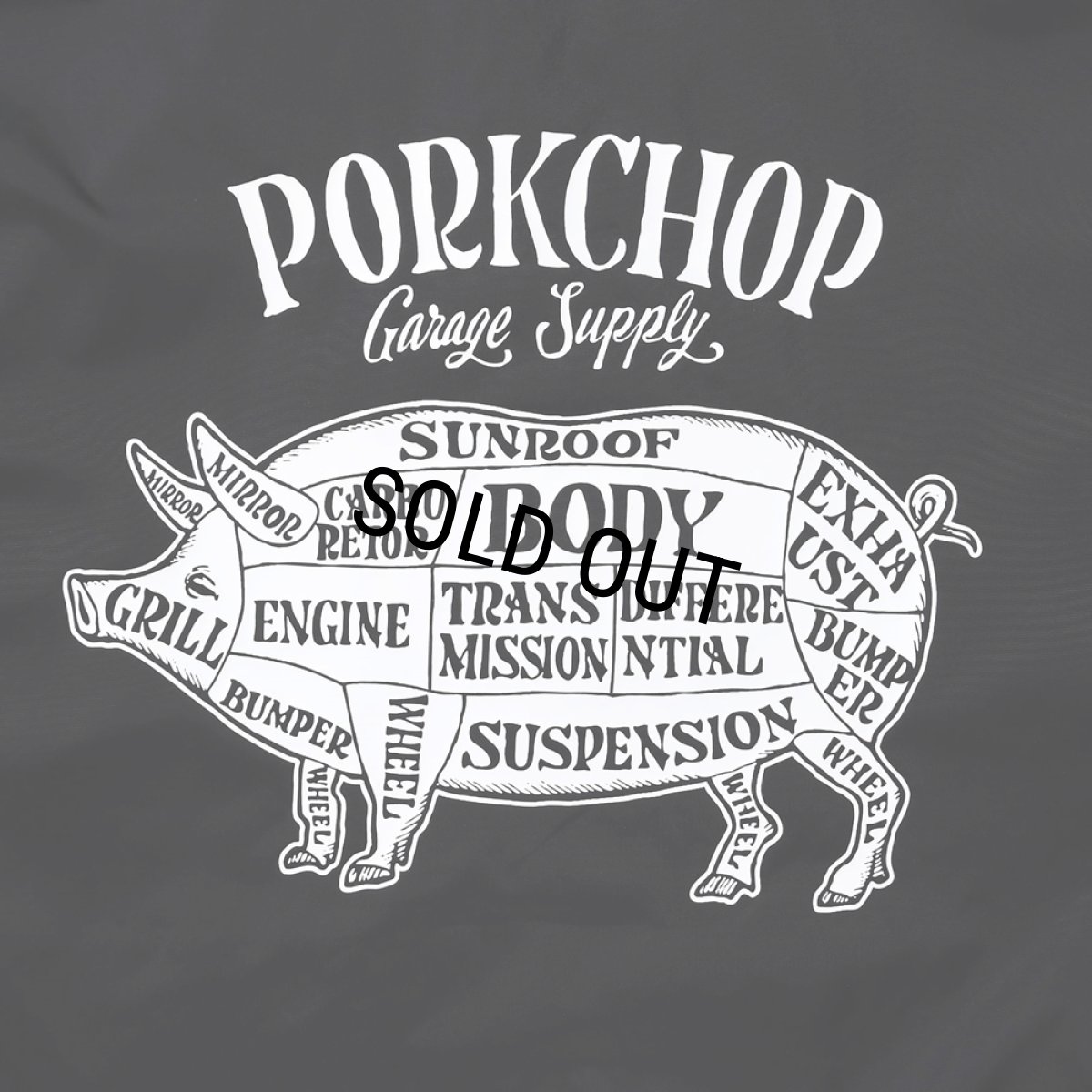 画像6: PORKCHOP/PORK BACK COACH JKT（BLACK/WHITE）［コーチJKT-23秋冬］ (6)