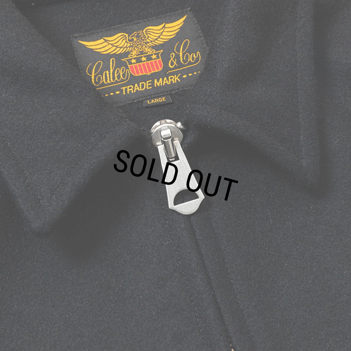 画像4: 【40%OFF】CALEE/MELTON WOOL SPORTS TYPE JACKET＜REBELS RULE＞（BLACK）［メルトンウールスポーツJKT-23秋冬］ (4)