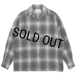 WACKO MARIA オンブレチェックオープンカラーシャツ 23ss オンブレチェックオープンカラーシャツ (ホワイトブラック) 23SS