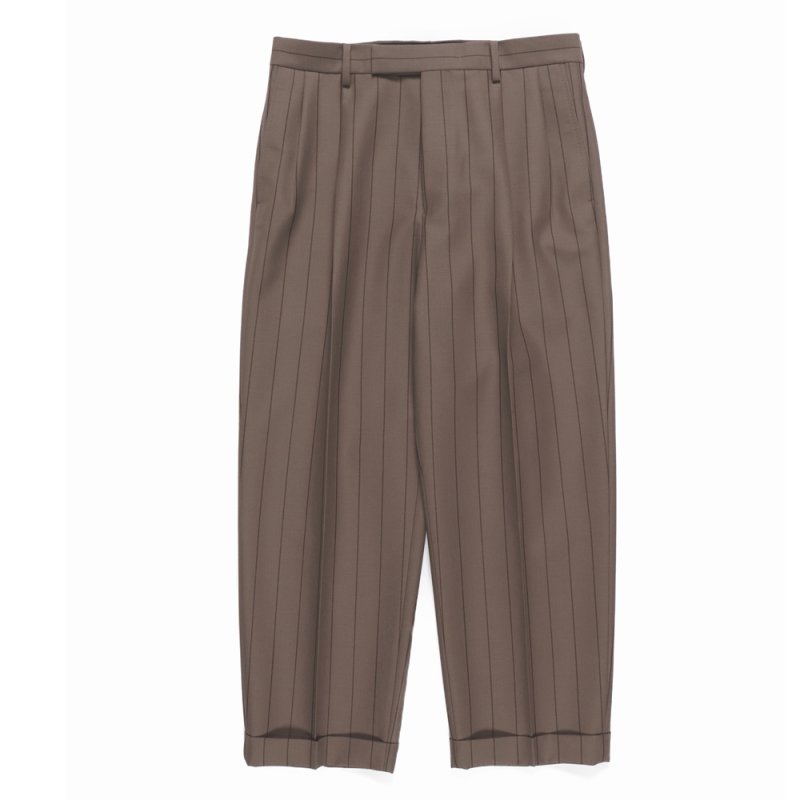 画像2: WACKO MARIA/DORMEUIL / STRIPED DOUBLE PLEATED TROUSERS（GRAY）［ツータックスラックス-23秋冬］