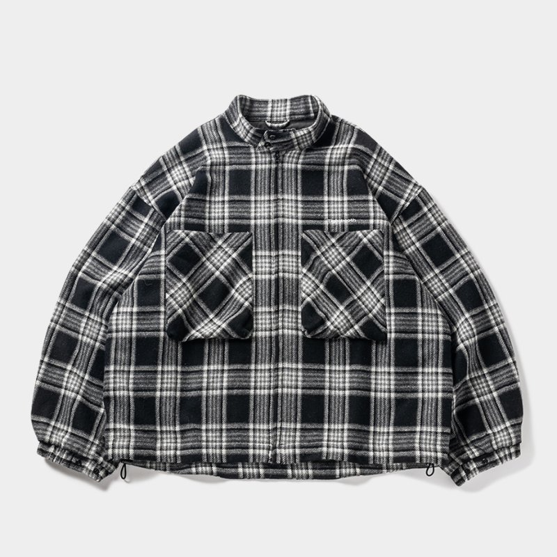 画像1: TIGHTBOOTH/PLAID FLANNEL SWING TOP（Black） 【30%OFF】［チェックフランネルスウィングトップ-23秋冬］