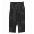 画像2: WACKO MARIA/DORMEUIL / STRIPED DOUBLE PLEATED TROUSERS（BLACK）［ツータックスラックス-23秋冬］ (2)