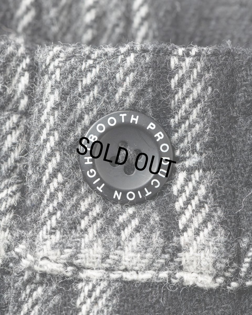 画像5: TIGHTBOOTH/PLAID FLANNEL BAGGY SLACKS（Black） 【30%OFF】［チェックフランネルバギースラックス-23秋冬］ (5)