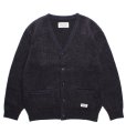 画像1: WACKO MARIA/MARBLE MOHAIR KNIT CARDIGAN（PURPLE）［マーブルモヘアカーディガン-23秋冬］ (1)