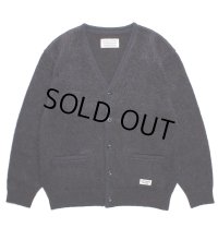 WACKO MARIA/MARBLE MOHAIR KNIT CARDIGAN（PURPLE）［マーブルモヘアカーディガン-23秋冬］