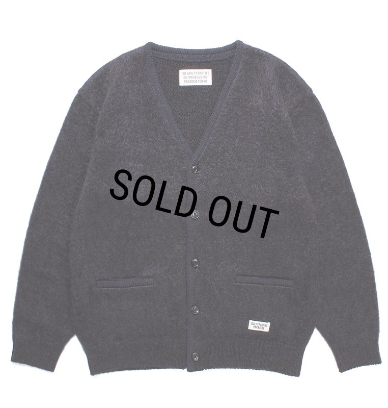 WACKO MARIA/MARBLE MOHAIR KNIT CARDIGAN（PURPLE）［マーブル