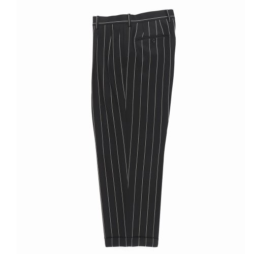 他の写真1: WACKO MARIA/DORMEUIL / STRIPED DOUBLE PLEATED TROUSERS（BLACK）［ツータックスラックス-23秋冬］