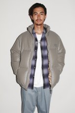画像2: WACKO MARIA/OMBRE CHECK OPEN COLLAR SHIRT（PURPLE）［オンブレチェックオープンカラーシャツ-23秋冬］ (2)