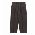 画像2: WACKO MARIA/DORMEUIL / STRIPED DOUBLE PLEATED TROUSERS（CHARCOAL）［ツータックスラックス-23秋冬］ (2)