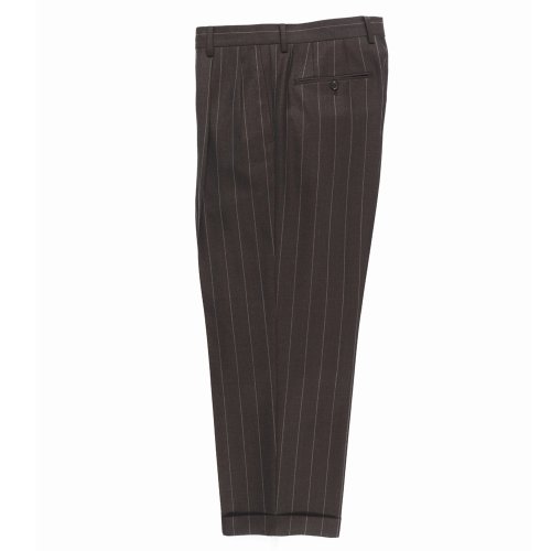 他の写真1: WACKO MARIA/DORMEUIL / STRIPED DOUBLE PLEATED TROUSERS（CHARCOAL）［ツータックスラックス-23秋冬］