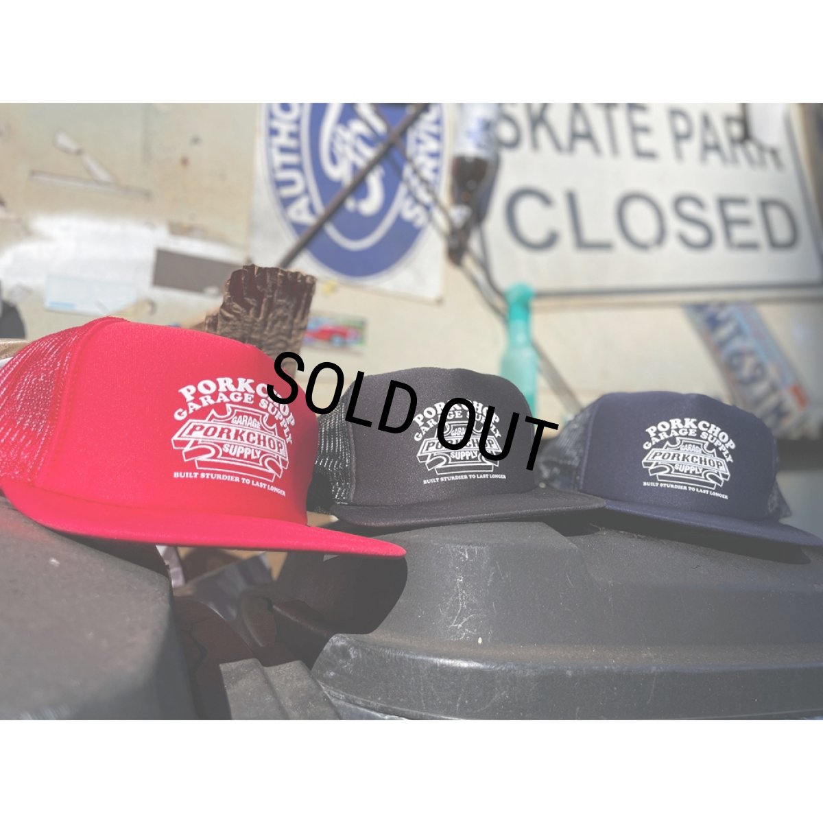 画像5: PORKCHOP/3D B&S MESH CAP（NAVY）［メッシュキャップ-23秋冬］ (5)