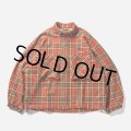 TIGHTBOOTH/PLAID FLANNEL SWING TOP（Orange） 【30%OFF】［チェックフランネルスウィングトップ-23秋冬］