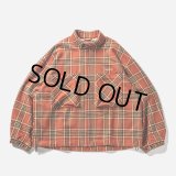 TIGHTBOOTH/PLAID FLANNEL SWING TOP（Orange） 【30%OFF】［チェックフランネルスウィングトップ-23秋冬］