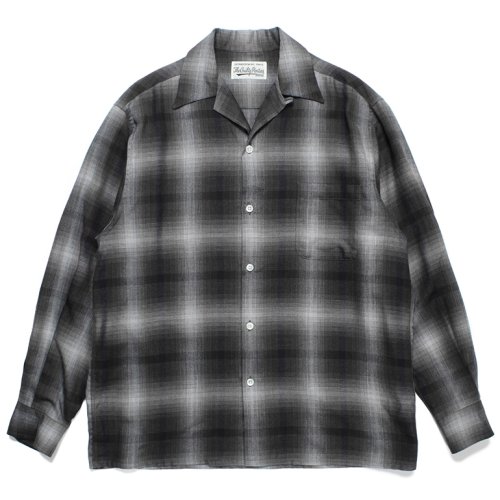 他の写真1: WACKO MARIA/OMBRE CHECK OPEN COLLAR SHIRT（GRAY）［オンブレチェックオープンカラーシャツ-23秋冬］