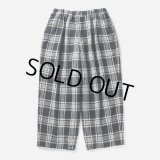 TIGHTBOOTH/PLAID FLANNEL BAGGY SLACKS（Black） 【30%OFF】［チェックフランネルバギースラックス-23秋冬］