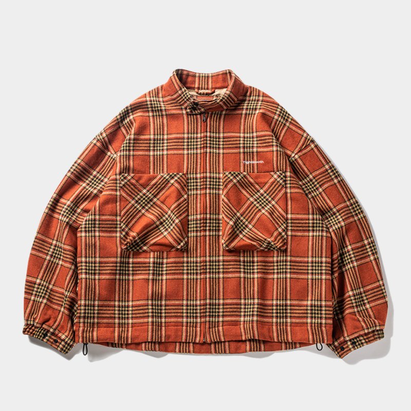 画像1: TIGHTBOOTH/PLAID FLANNEL SWING TOP（Orange） 【30%OFF】［チェックフランネルスウィングトップ-23秋冬］