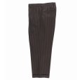 画像1: WACKO MARIA/DORMEUIL / STRIPED DOUBLE PLEATED TROUSERS（CHARCOAL）［ツータックスラックス-23秋冬］ (1)