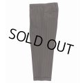 WACKO MARIA/DORMEUIL / STRIPED DOUBLE PLEATED TROUSERS（CHARCOAL）［ツータックスラックス-23秋冬］