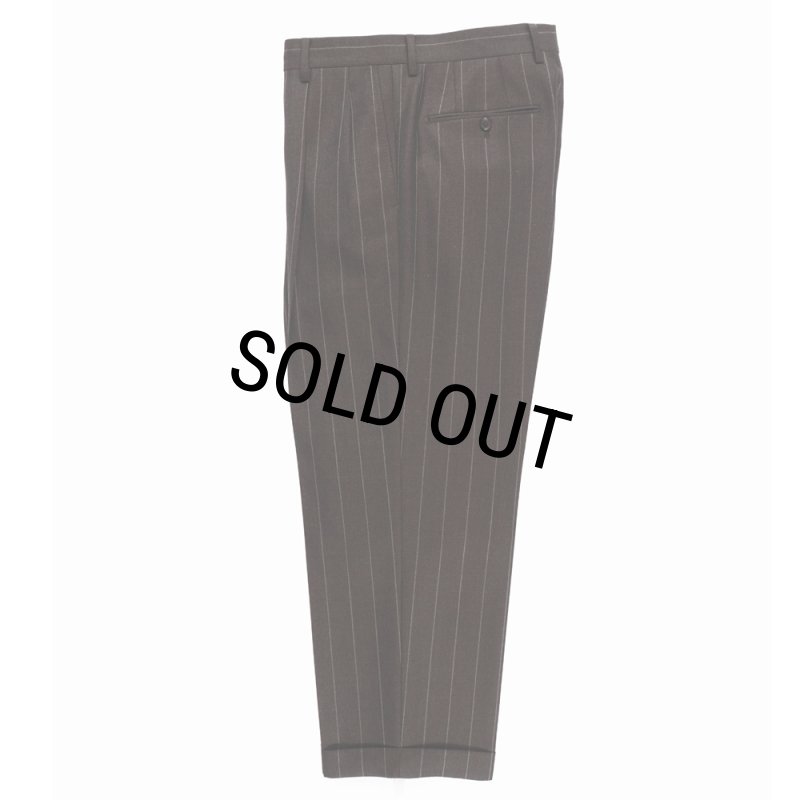 パンツ WACKO MARIA / STRIPED PLEATED TROUSERS WACKO MARIA/DORMEUIL / STRIPED DOUBLE PLEATED TROUSERS