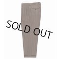 WACKO MARIA/DORMEUIL / STRIPED DOUBLE PLEATED TROUSERS（GRAY）［ツータックスラックス-23秋冬］