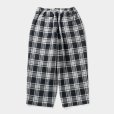 画像2: TIGHTBOOTH/PLAID FLANNEL BAGGY SLACKS（Black） 【30%OFF】［チェックフランネルバギースラックス-23秋冬］ (2)