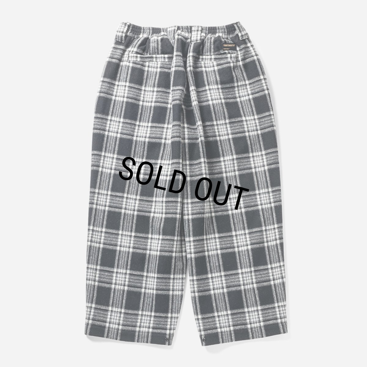 画像2: TIGHTBOOTH/PLAID FLANNEL BAGGY SLACKS（Black） 【30%OFF】［チェックフランネルバギースラックス-23秋冬］ (2)