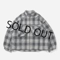TIGHTBOOTH/PLAID FLANNEL SWING TOP（Black） 【30%OFF】［チェックフランネルスウィングトップ-23秋冬］