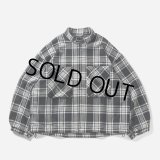 TIGHTBOOTH/PLAID FLANNEL SWING TOP（Black） 【30%OFF】［チェックフランネルスウィングトップ-23秋冬］