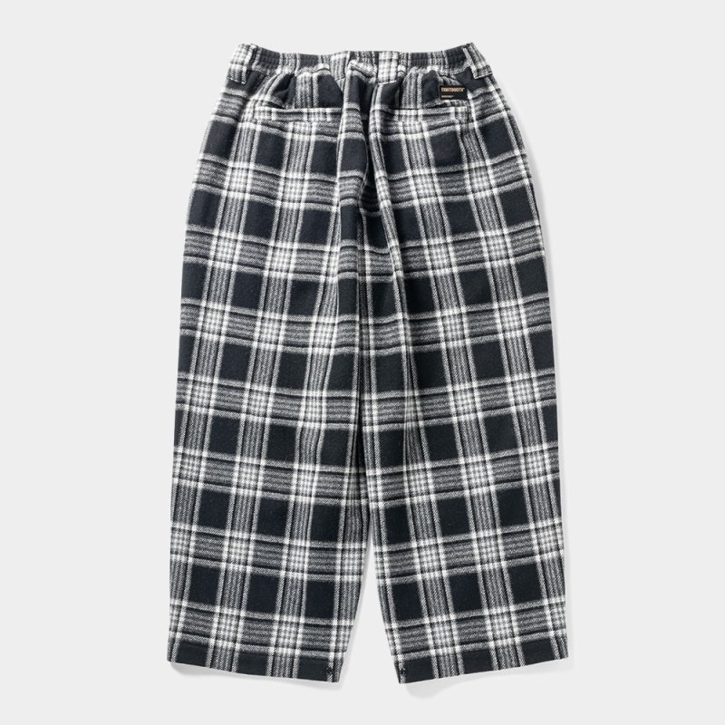 画像2: TIGHTBOOTH/PLAID FLANNEL BAGGY SLACKS（Black） 【30%OFF】［チェックフランネルバギースラックス-23秋冬］