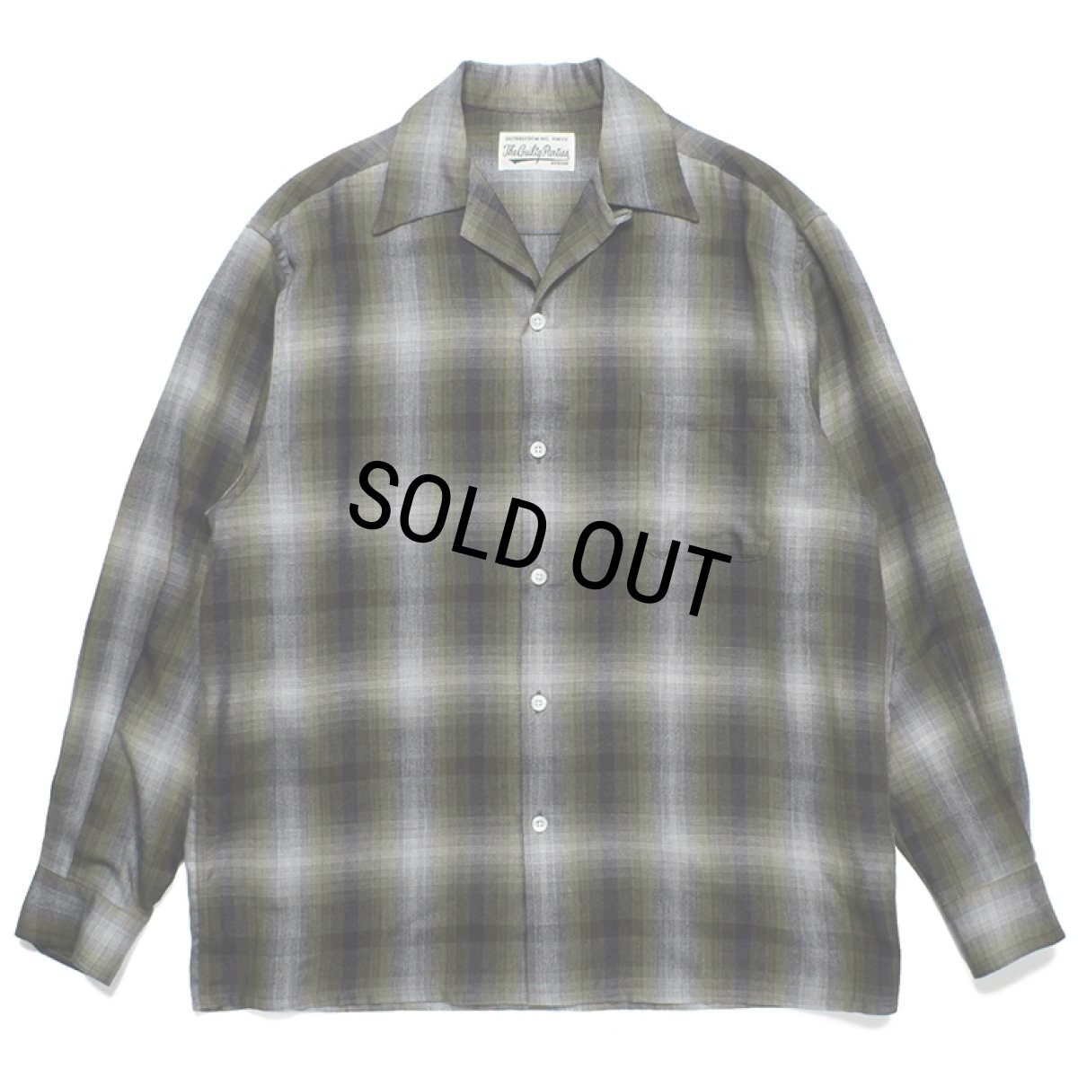 画像1: WACKO MARIA/OMBRE CHECK OPEN COLLAR SHIRT（YELLOW）［オンブレチェックオープンカラーシャツ-23秋冬］ (1)