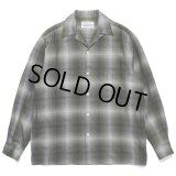 WACKO MARIA/OMBRE CHECK OPEN COLLAR SHIRT（YELLOW）［オンブレチェックオープンカラーシャツ-23秋冬］