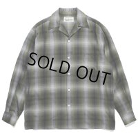 WACKO MARIA/OMBRE CHECK OPEN COLLAR SHIRT（YELLOW）［オンブレチェックオープンカラーシャツ-23秋冬］