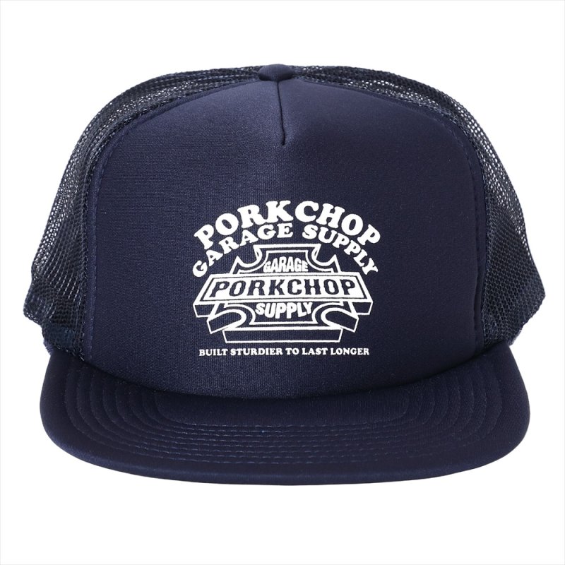 画像1: PORKCHOP/3D B&S MESH CAP（NAVY）［メッシュキャップ-23秋冬］