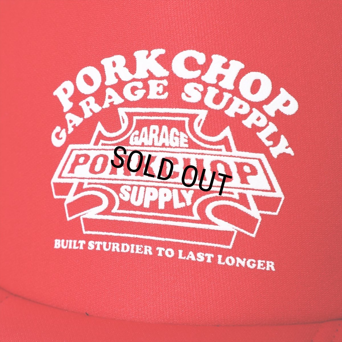 画像3: PORKCHOP/3D B&S MESH CAP（RED）［メッシュキャップ-23秋冬］ (3)