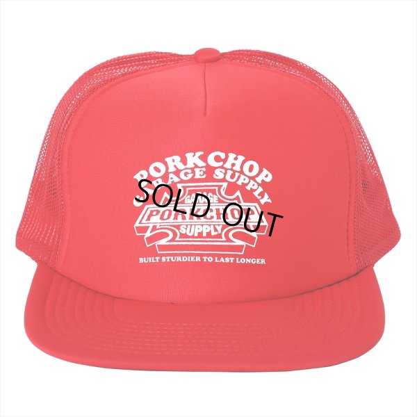 画像1: PORKCHOP/3D B&S MESH CAP（RED）［メッシュキャップ-23秋冬］