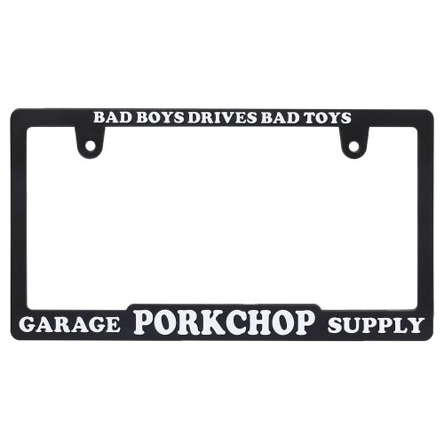 他の写真1: PORKCHOP/RAISED LICENSE FRAME（BLACK/WHITE）［ライセンスフレーム-23秋冬］