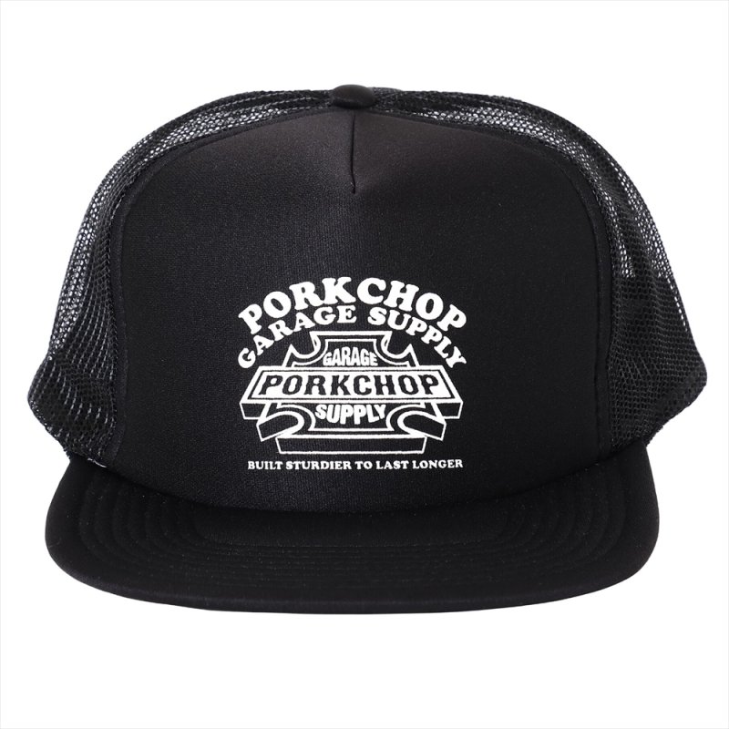 画像1: PORKCHOP/3D B&S MESH CAP（BLACK）［メッシュキャップ-23秋冬］