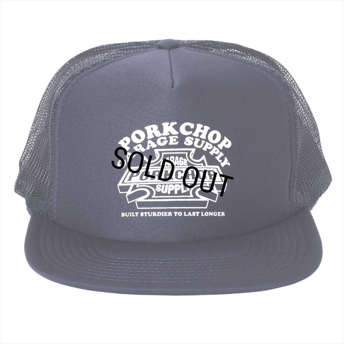画像1: PORKCHOP/3D B&S MESH CAP（NAVY）［メッシュキャップ-23秋冬］ (1)