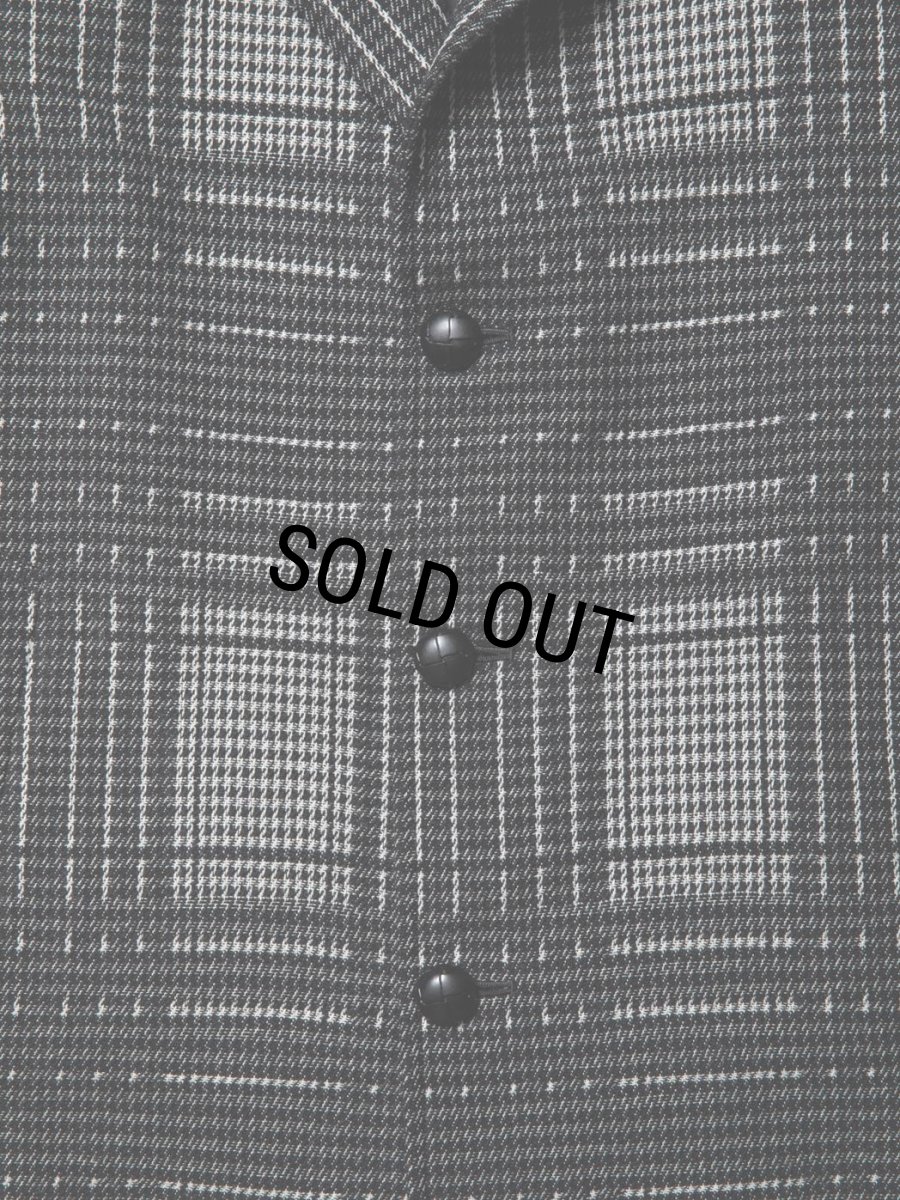 画像4: COOTIE PRODUCTIONS/Jacquard Check Wool Short Chester Coat（Black）［ジャガードチェックショートチェスターコート-23秋冬］ (4)