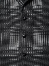 画像4: COOTIE PRODUCTIONS/Jacquard Check Wool Short Chester Coat（Black）［ジャガードチェックショートチェスターコート-23秋冬］ (4)