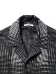 画像3: COOTIE PRODUCTIONS/Jacquard Check Wool Short Chester Coat（Black）［ジャガードチェックショートチェスターコート-23秋冬］
