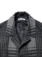 画像3: COOTIE PRODUCTIONS/Jacquard Check Wool Short Chester Coat（Black）［ジャガードチェックショートチェスターコート-23秋冬］ (3)
