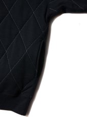 画像4: COOTIE PRODUCTIONS/Quilting Sweat Crew（Black/White）［キルティングスウェットクルー-23秋冬］ (4)