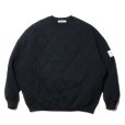 画像1: COOTIE PRODUCTIONS/Quilting Sweat Crew（Black/Black）［キルティングスウェットクルー-23秋冬］ (1)