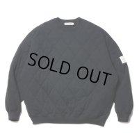 COOTIE PRODUCTIONS/Quilting Sweat Crew（Black/Black）［キルティングスウェットクルー-23秋冬］