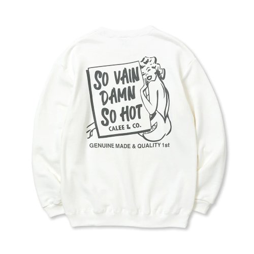 他の写真2: CALEE/SYNDICATE RETRO GIRL CREW NECK SW（WHITE）［クルーネックスウェット-23秋冬］